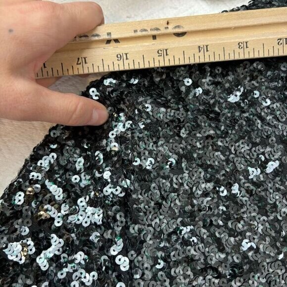 Gestuz Women’s XS Black Sequin Full Zip Party Jacket Coat Brand New NWT Holiday - Picture 4 of 16